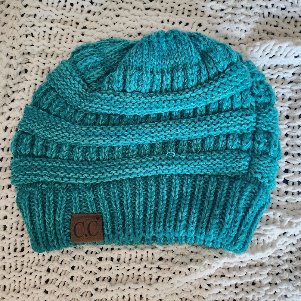 CC Blue Knitted Beanie